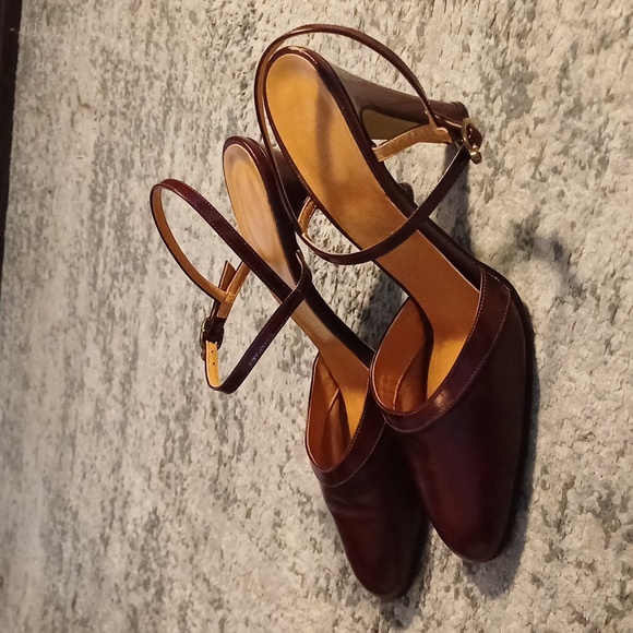 Etienne Aigner vintage leather slingback heels 10 N - Picture 11 of 17
